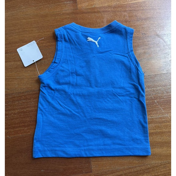 NWT Puma Blue Hungry For The Game Graphic Muscle Tank Top Baby Boy Sz 12 Months - Picture 3 of 4